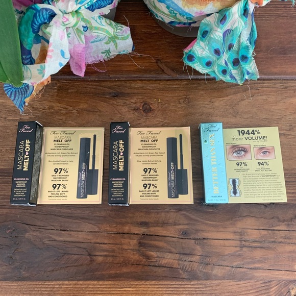 Too Faced Mascara Waterproof Mascara Melt Off Cleansing Set - Picture 1 of 5